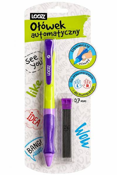 Ołówek automatyczny 0,7 Ergonomiczny uchwyt Fiolet