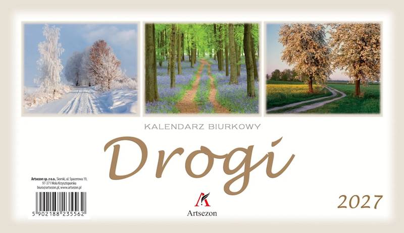 Kalendarz 2027 Artsezon biurkowy 19,5x11 Drogi