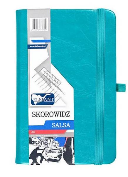 Skorowidz A6 96k Salsa Turkusowy ELEFANT