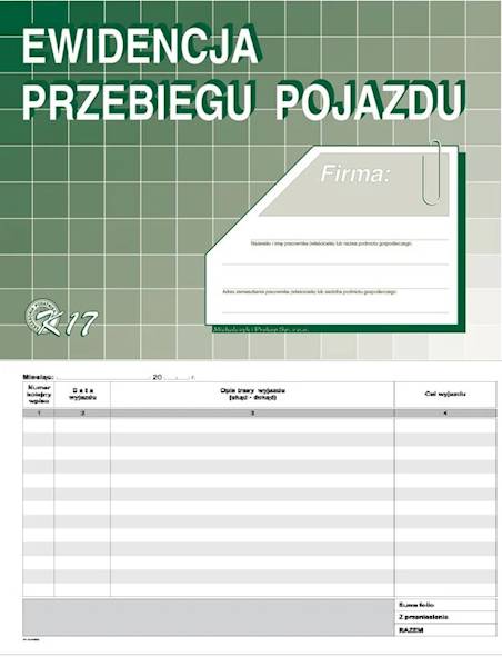 Ewidencja przebiegu pojazdów bez koszty A5