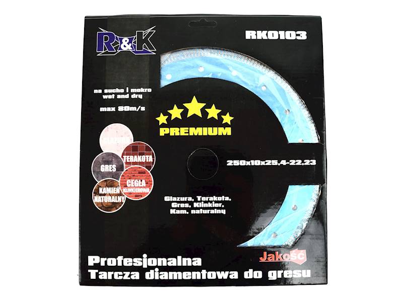 TARCZA DIAMENTOWA DO GRESU GEKO 250/25.4-22.23MM