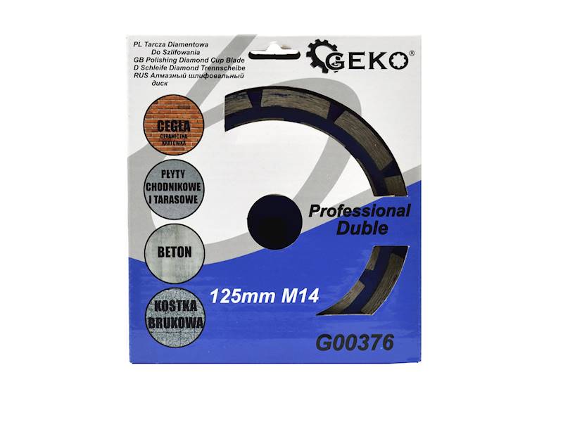 TARCZA DIAMENTOWA DO BETONU DUBLE GEKO 125MM / M14