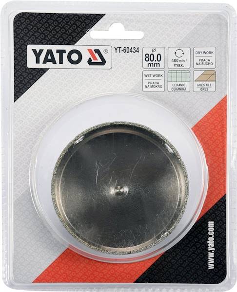 WIERTŁO DO GRESU  80MM YATO /NA SUCHO LUB MOKRO/ 
