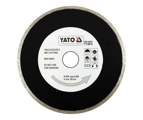 TARCZA DIAMENTOWA YATO PEŁNA 180/25.4mm