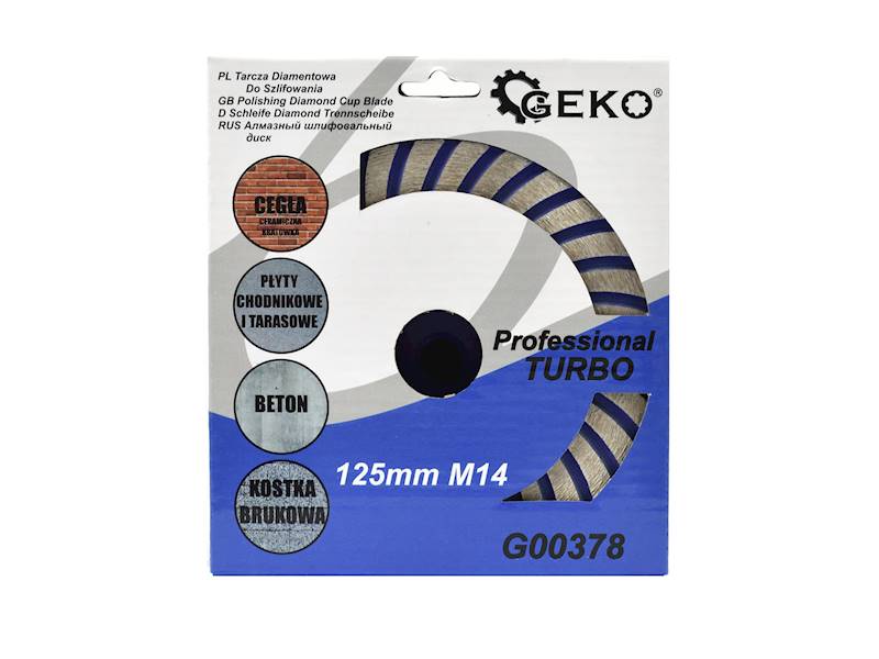 TARCZA DIAMENTOWA DO BETONU TURBO GEKO 125MM / M14