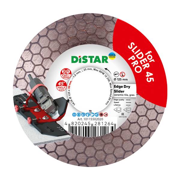 TARCZA DISTAR EDGE DRY SLIDER UKOSWANIA 125/30MM