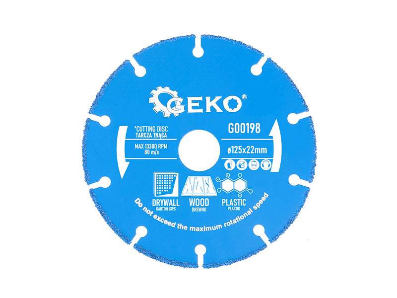 TARCZA TNĄCA DO PLASTIKU, DREWNA GEKO 125/22.2MM