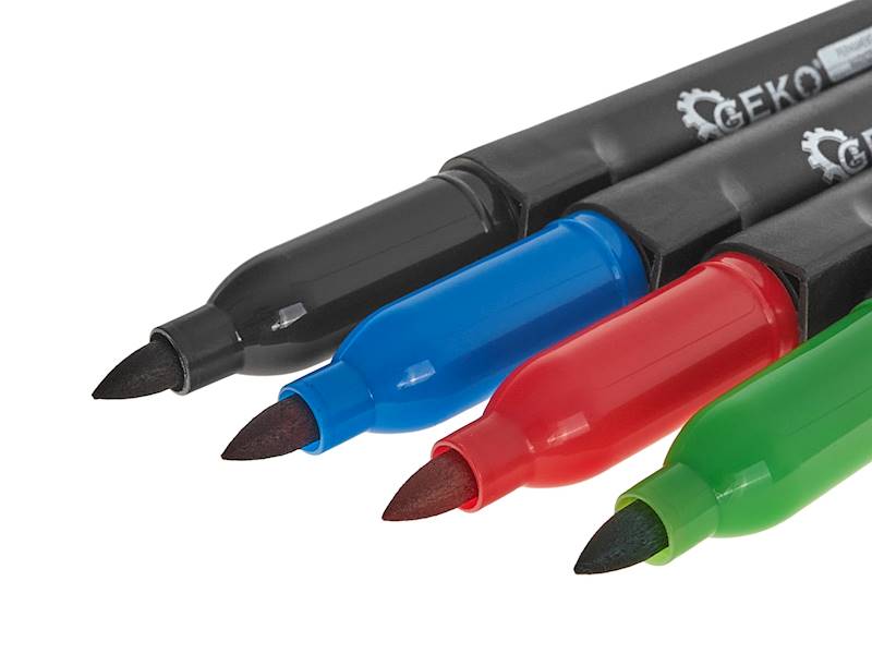 MARKER BUDOWLANY PERMAMENTNY KOLOR /4 SZT/ GEKO