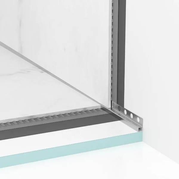 LISTWA SPADKOWA PRZYŚCIENNA INOX LEWA 120CM