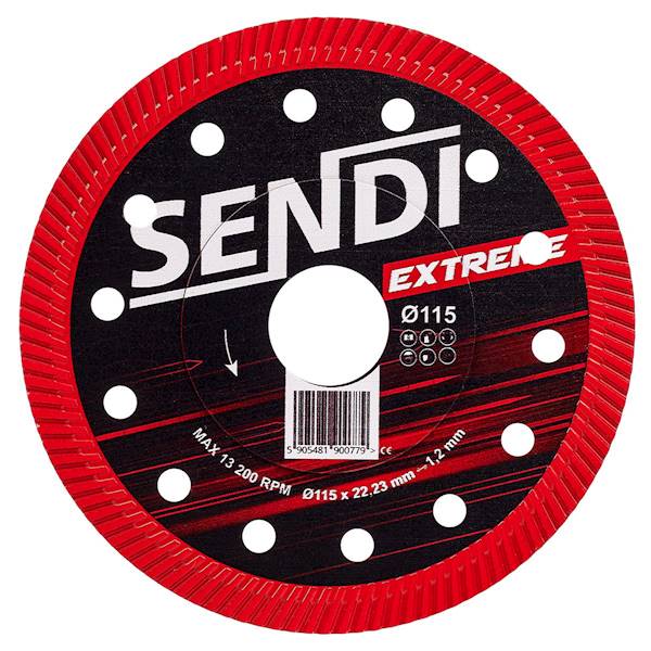 TARCZA DO CIĘCIA GRESU EXTREME SENDI 115/22MM