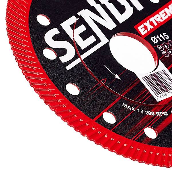 TARCZA DO CIĘCIA GRESU EXTREME SENDI 115/22MM