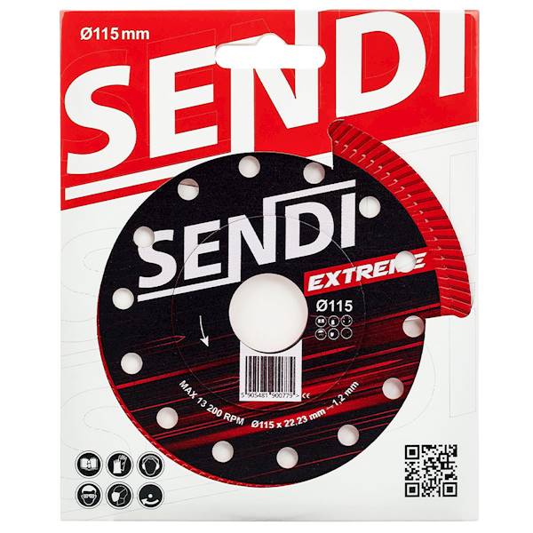 TARCZA DO CIĘCIA GRESU EXTREME SENDI 115/22MM