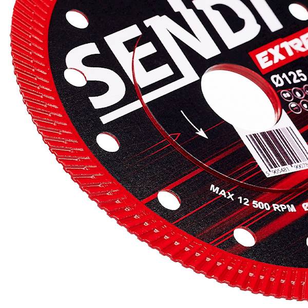 TARCZA DO CIĘCIA GRESU EXTREME SENDI 125/22MM