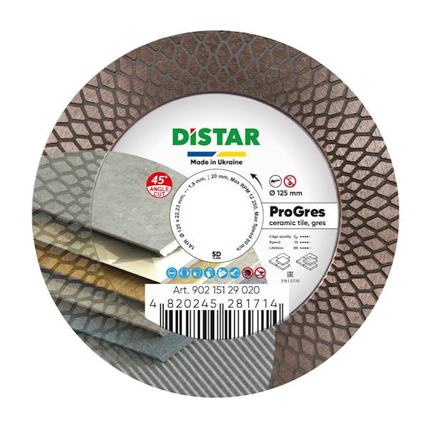 TARCZA DISTAR PROGRES UKOSOWANIA GRESU 1.9/125MM
