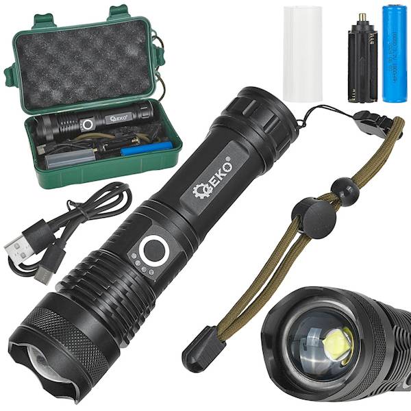 LATARKA TAKTYCZNA LED XHP50 15W/1500 LM GEKO