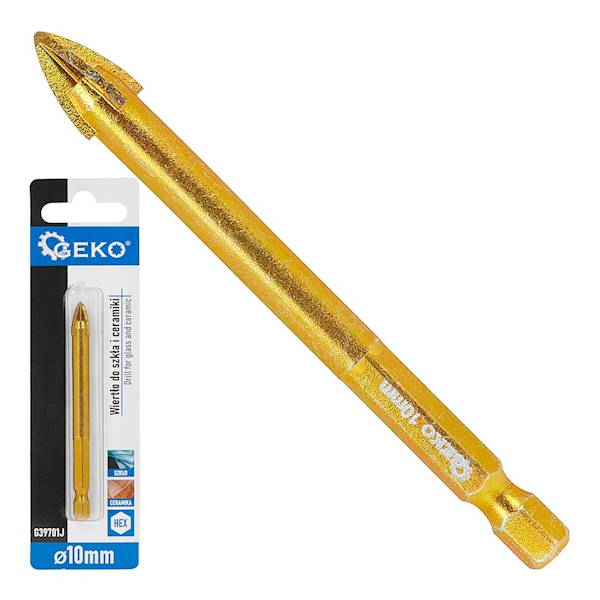 WIERTŁO DO SZKŁA I CERAMIKI HEX 10MM GEKO