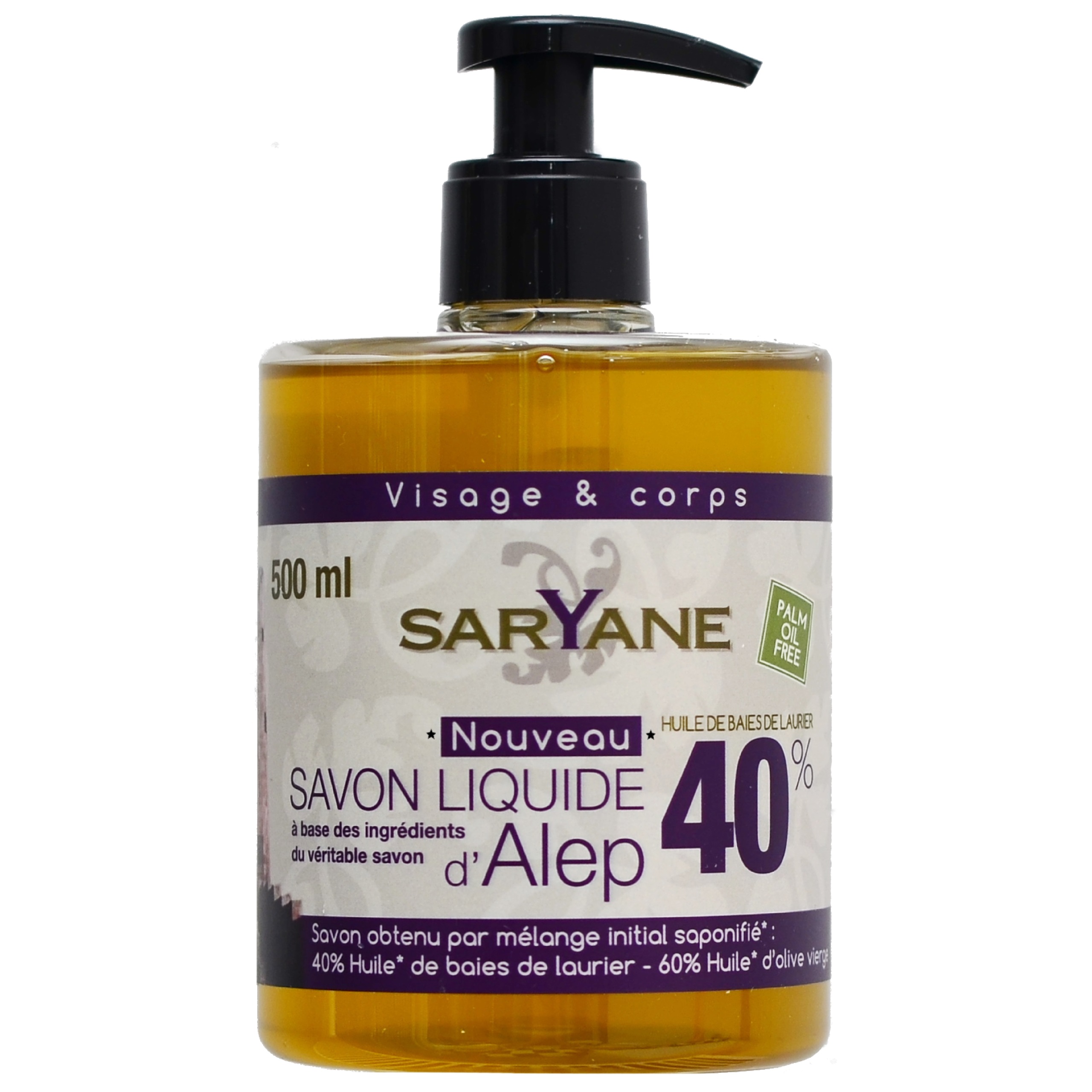 SARYANE MYDŁO ALEPPO 40% W PŁYNIE 500ml