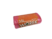 WORKI NA ŚMIECI HDPE 35L/50 CZERWONE