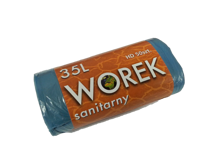WORKI NA ŚMIECI HDPE 35L/50 NIEBIESKIE