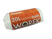 WORKI NA ŚMIECI HDPE 20L/50 BIAŁE