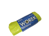 WORKI NA ŚMIECI HDPE 60L/50 ŻÓŁTE