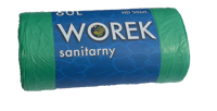 WORKI NA ŚMIECI HDPE 60L/50 ZIELONE