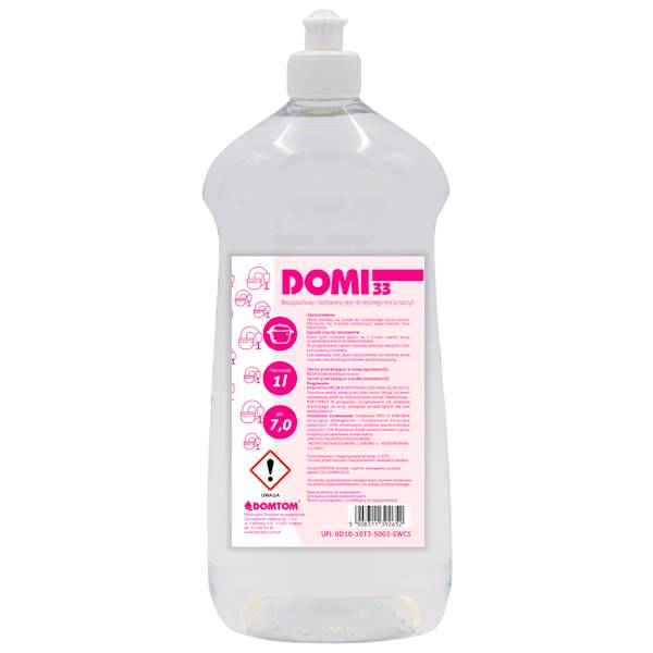 DOMI 33 płyn do naczyń bezzapachowy 1L