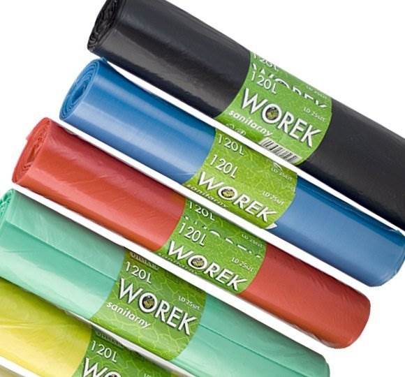WORKI LDPE 120L/25 BIAŁE