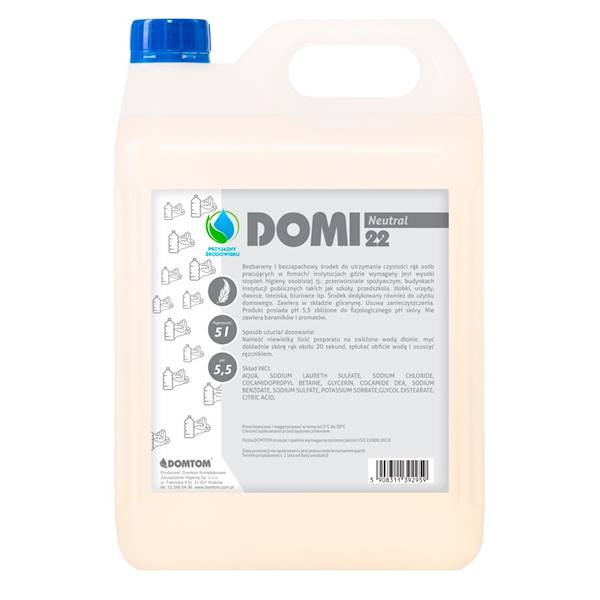 DOMI 22 NEUTRAL delikatne mydło w płynie 5L