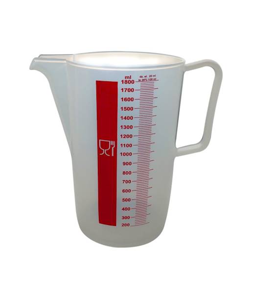 DZBANEK TRANSPARENTNY 1,8 L P2666 3 czerwony