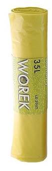 WORKI LDPE 35L/20 ŻÓŁTE