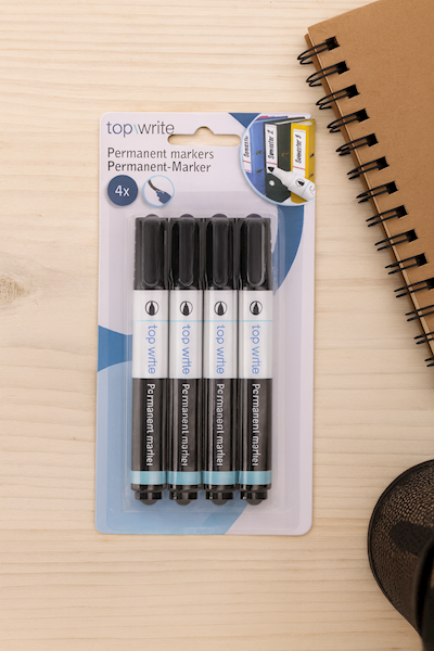 Marker, zestaw czarnych markerów 4 sztuki