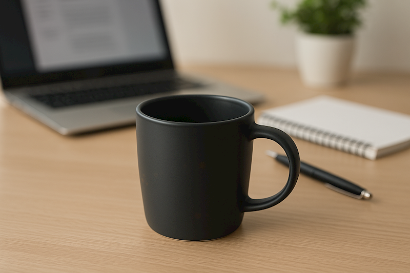 Kubek 350ml czarny BLACK