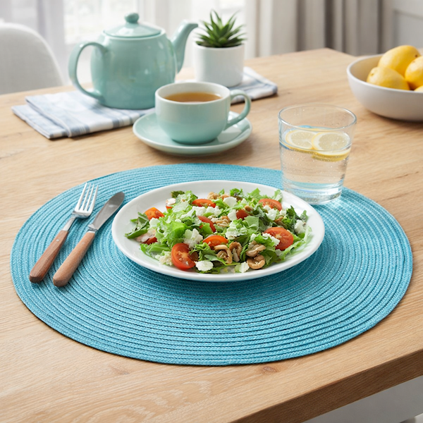 Mata stołowa Bruni BŁĘKITNA OKRĄGŁA