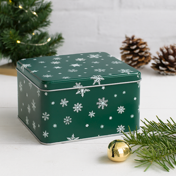 Puszka świąteczna 12x12 cm, 3 kolory