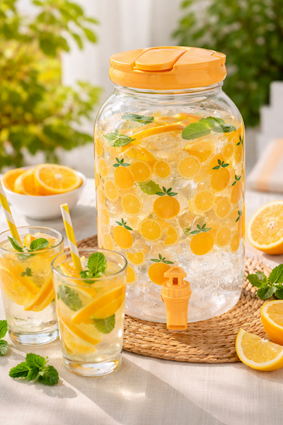 Słój z kranikiem do lemoniady 4L