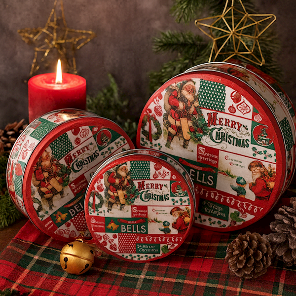 Puszka świąteczna, Merry Antik, 3 sztuki