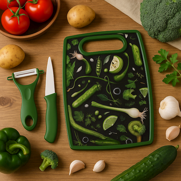 Deska do krojenia+ obieraczka 25x16 cm