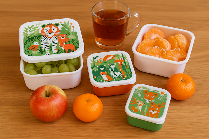 Pudełka śniadaniowe, lunchbox, zestaw 3sztuki