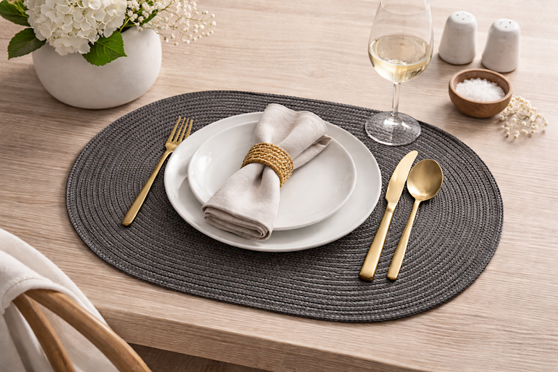 Mata stołowa Bruni SZARA OWALNA