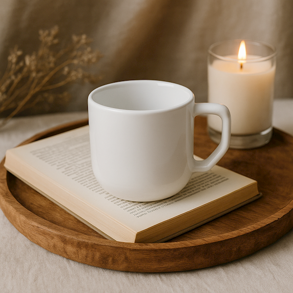 Kubek ceramiczny WHITE BLACK