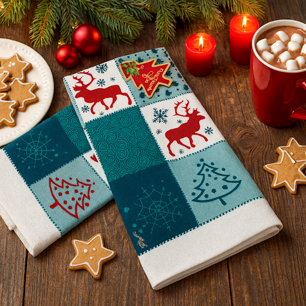 Ścierka kuchenna świąteczna 64x38 cm