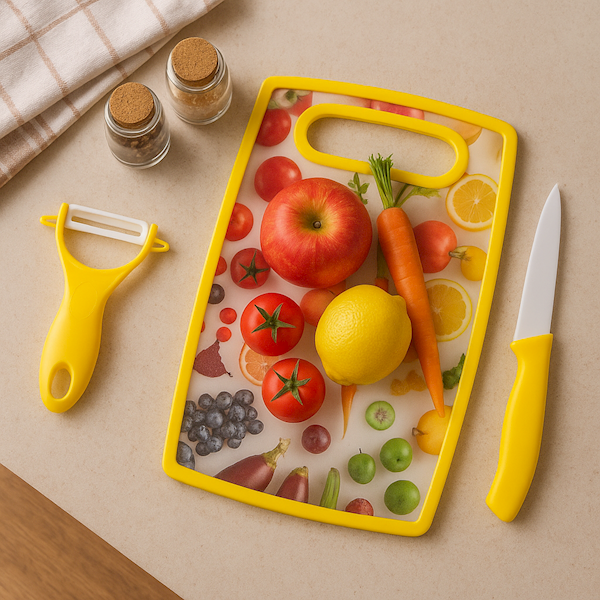 Deska do krojenia+ obieraczka 25x16 cm