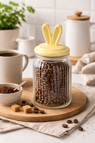 Słój szklany z uszami 1000ml 