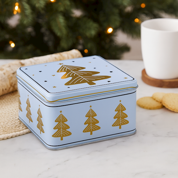 Puszka świąteczna 12x12 cm, 3 kolory