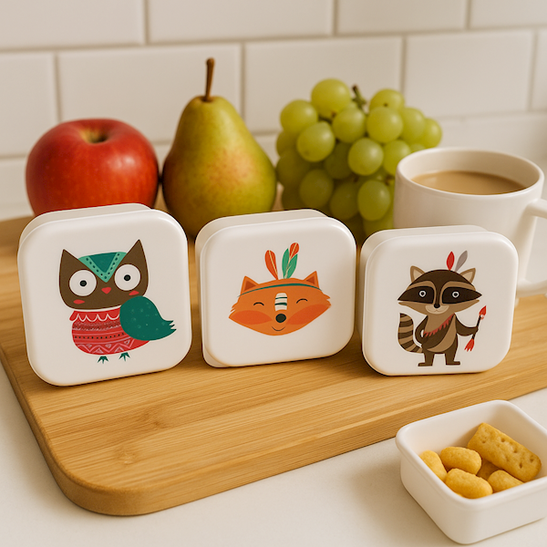 Pudełka śniadaniowe, lunchbox, zestaw 3 sztuk