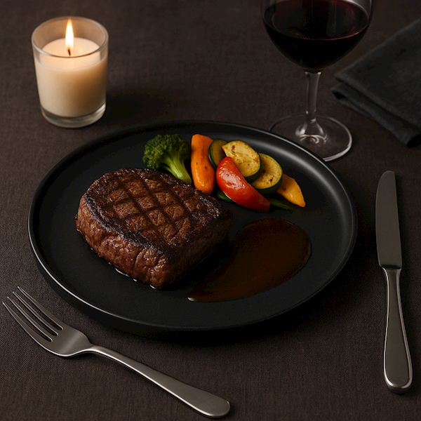 Talerz obiadowy CZARNY/ BLACK 26,5cm