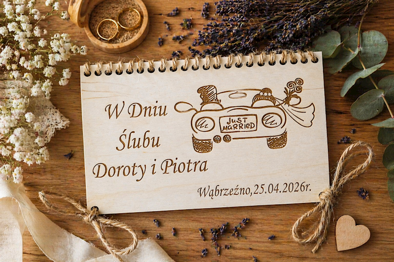 Koperta z grawerem ślub, wesele