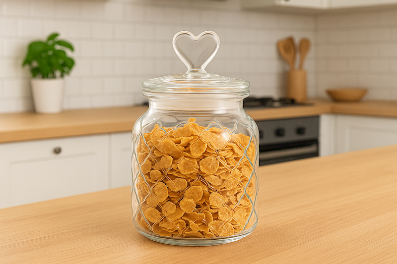 Pojemnik, słoik szklany z SERCEM 700ml