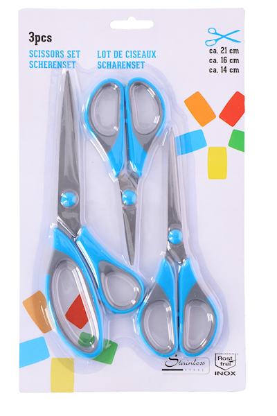 Nożyczki  3 sztuki, 21/16/14 cm